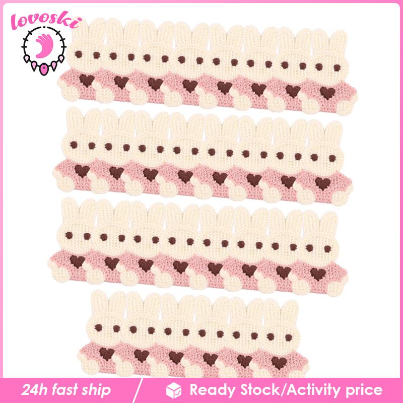 [Lovoski] Miếng Dán Trang Trí Ba Lô / Váy Jean Hình Thỏ Nhỏ