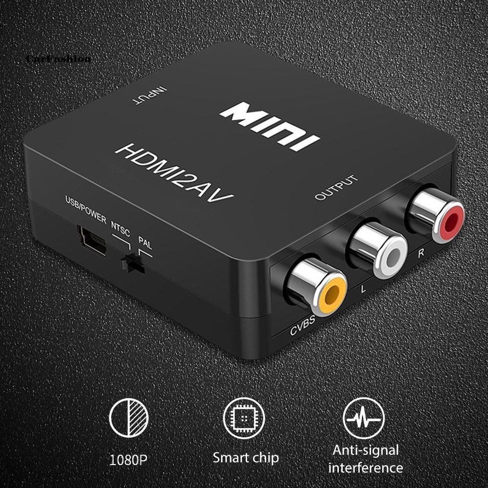 Bộ ChuyểN ĐổI Âm Thanh / Video Mini 1080P CVBS / RCA HDMI-compatible Sang AV Cho MáY ChiếU TV