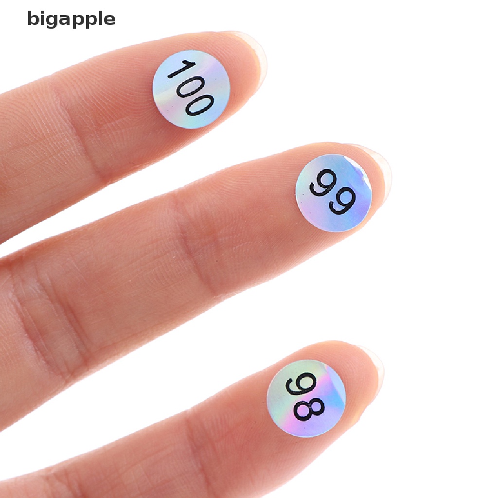 Set 1-200 Nhãn Dán Đánh Số Móng Tay Chống Nước Tiện Dụng