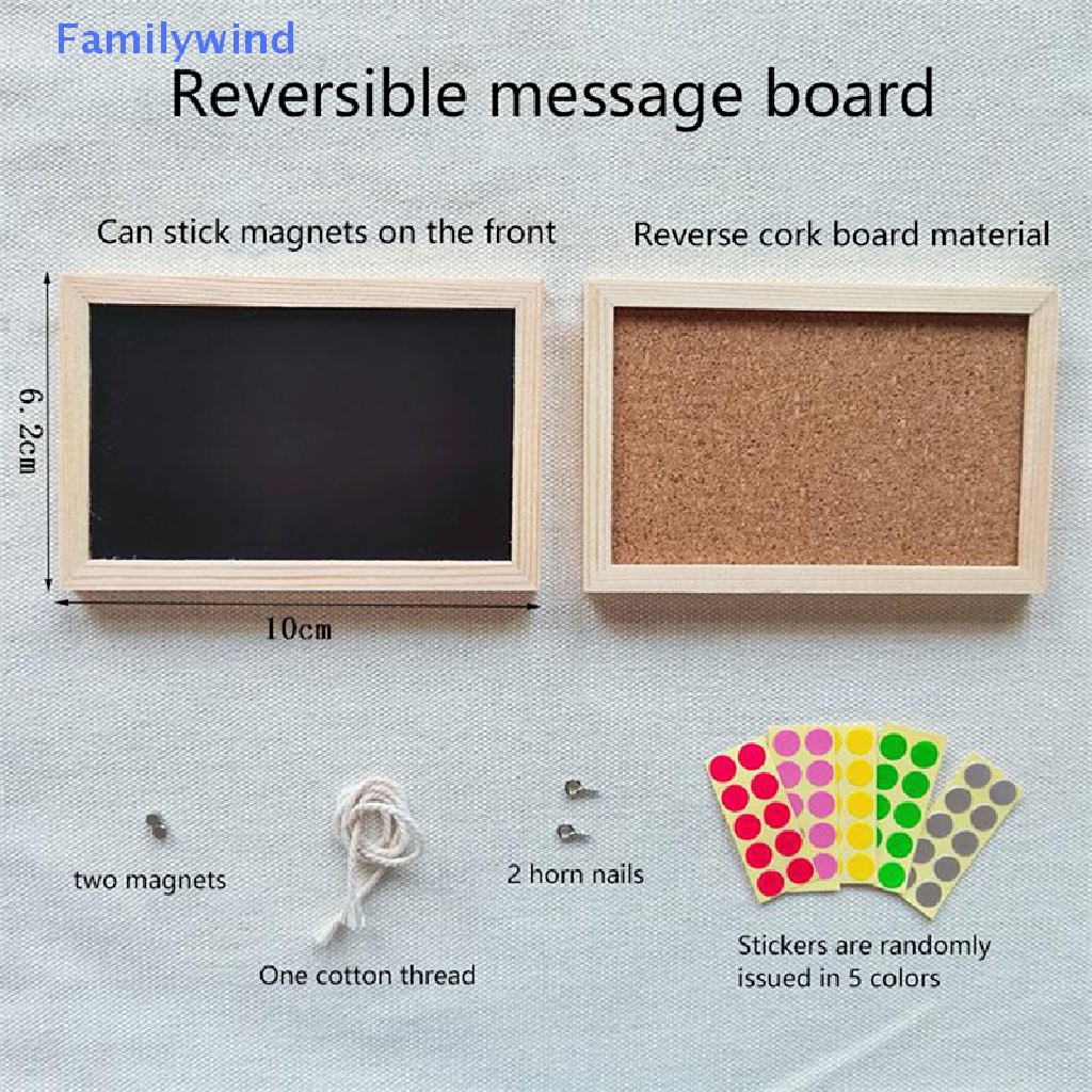 1set 1: 6 Bảng Ghi Chú Hai Mặt Mini Trang Trí Nhà Búp Bê