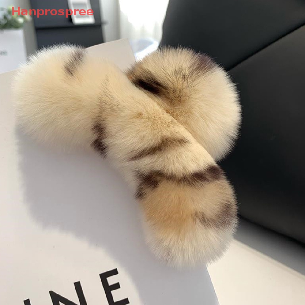 Hanprospree > Kẹp Tóc Càng Cua Cỡ Lớn Đính Lông Thỏ Cho Nữ