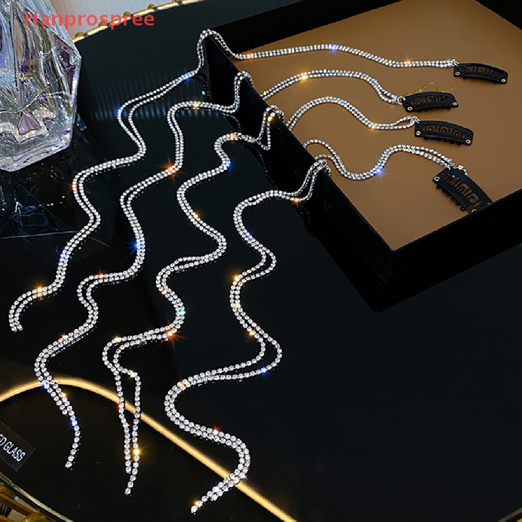 Kẹp Tóc Tua Rua Dài Đính Đá Pha Lê Toàn Diện Cho Nữ