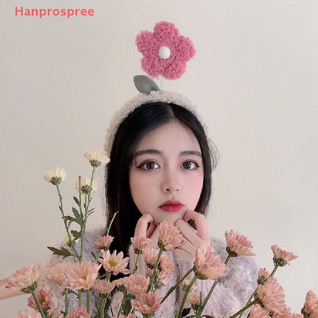 Băng Đô Cài Tóc Rửa Mặt Hình Bông Hoa Màu Đỏ Vui Nhộn