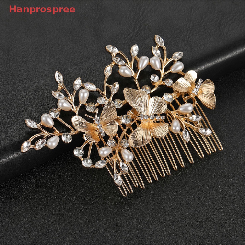 Lược Cài Tóc Đính Đá Pha Lê Và Ngọc Trai Cho Cô Dâu