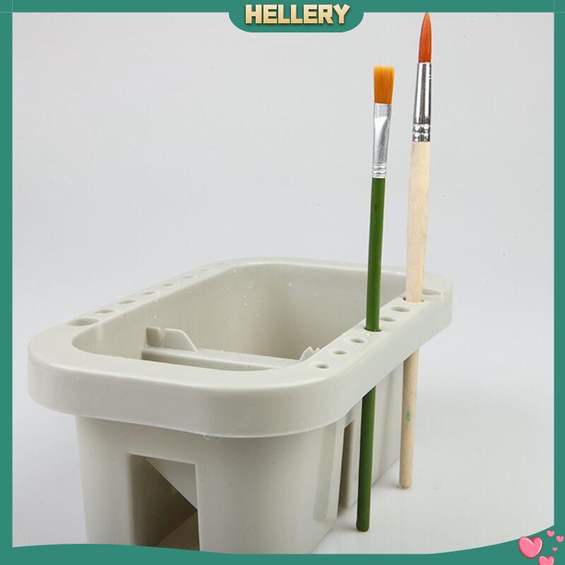 Xô Rửa Cọ Vẽ 2 Trong 1 Bằng Acrylic Kèm Tấm Làm Sạch