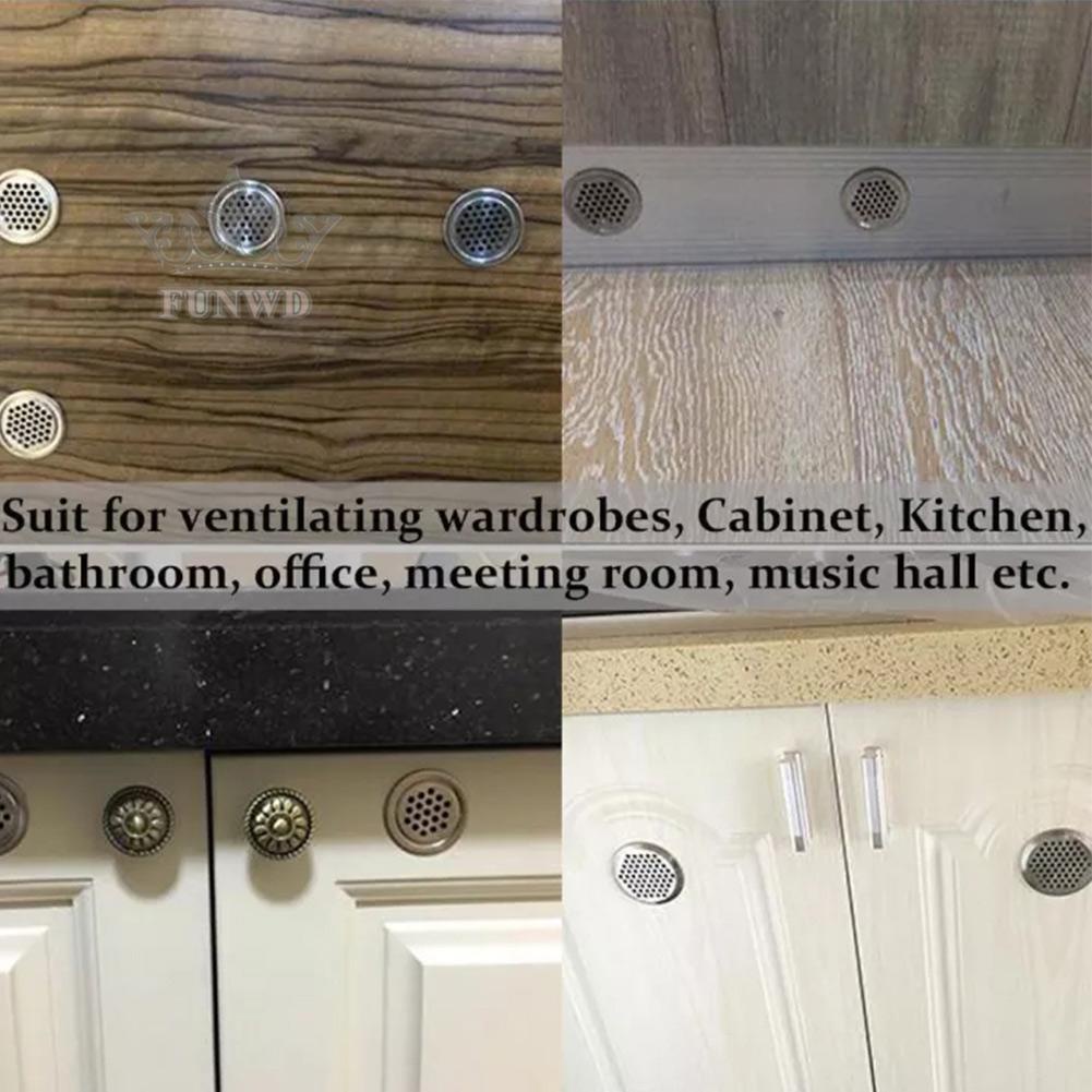 【FUNWD】5 Double Sided Wardrobe Shoe Cabinet Vents Cover Ventilator Grille Air Vent Hole