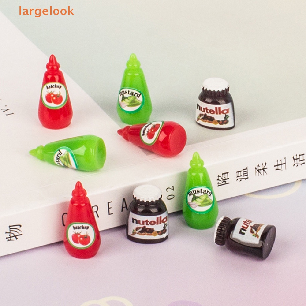 Set 10 Mô Hình Chai Sốt Sô Cô La Tỉ Lệ 1: 12 Mini Trang Trí Nhà Búp Bê