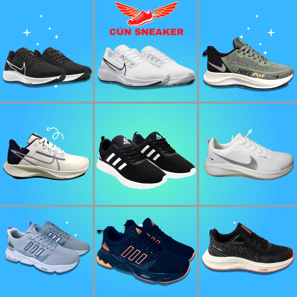 Giày thể thao nam thời trang đủ màu trắng, đen chuẩn SC Full Box, Giày chạy bộ tập gym nam siêu nhẹ full pk