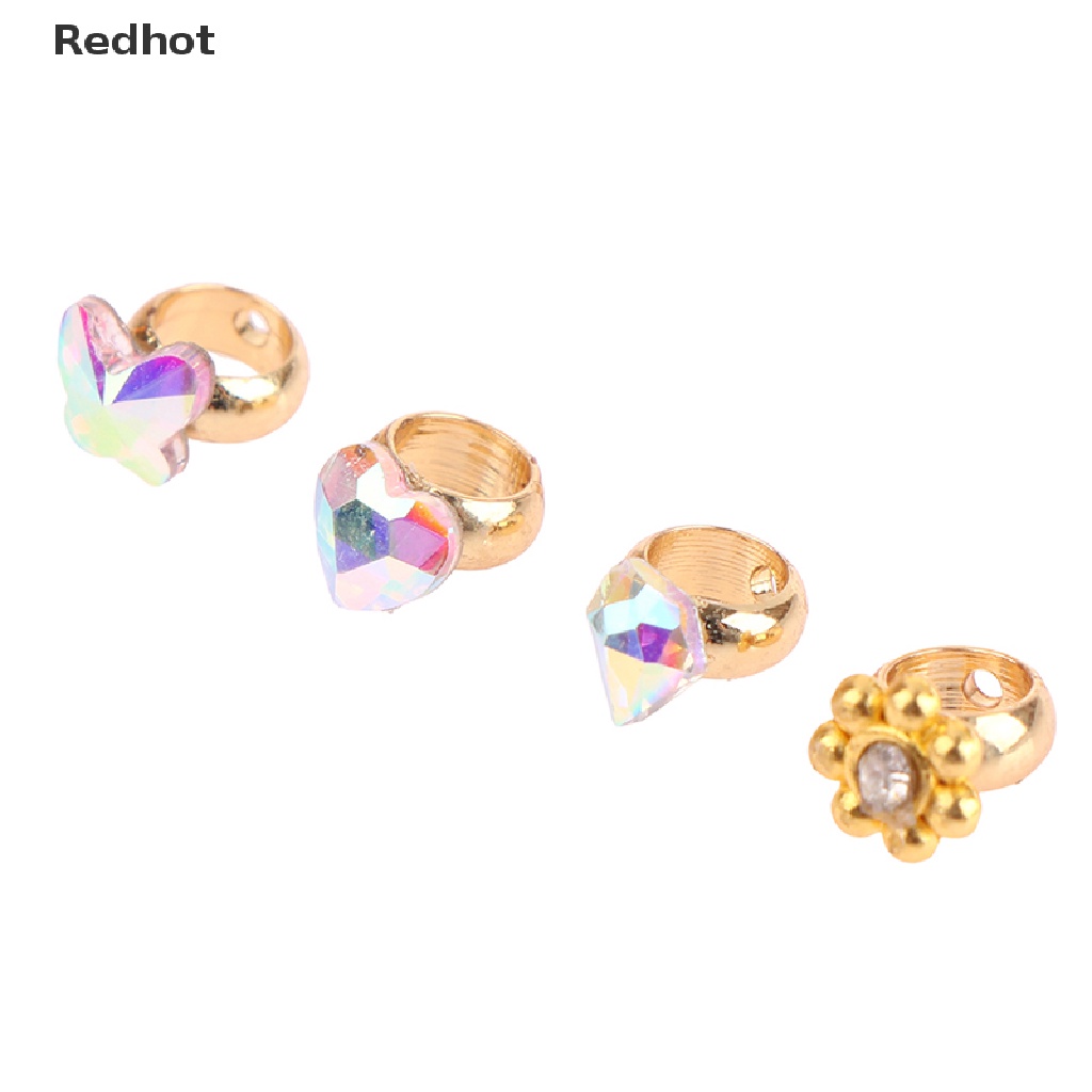 &lt; Redhot &gt; Nhẫn Kim Cương Hình Hoa Hướng Dương / Bướm / Trái Tim Mini Trang Trí Nhà Búp Bê Thu Nhỏ 1: 6
