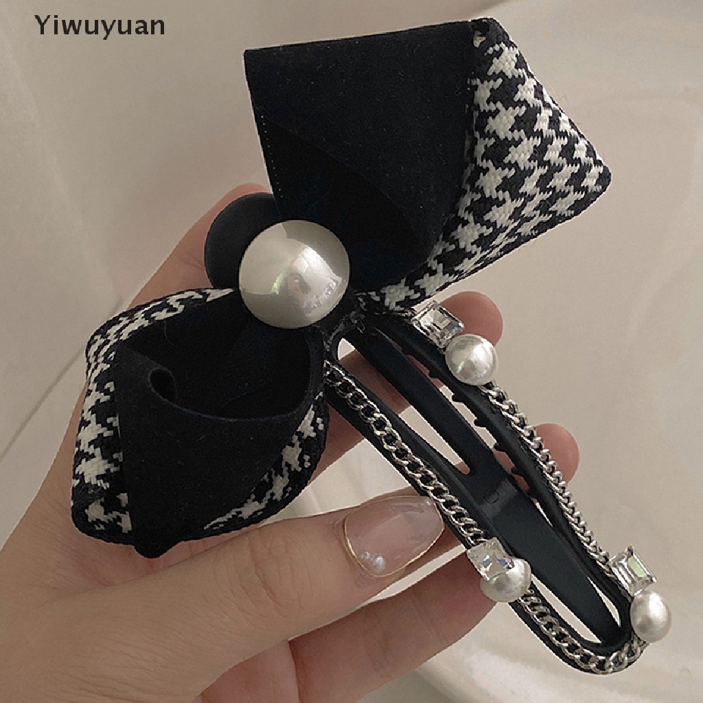 &lt; Yiwuyuan &gt; Kẹp Tóc Hình Nơ Đen Thanh Lịch Dành Cho Nữ Giảm Giá