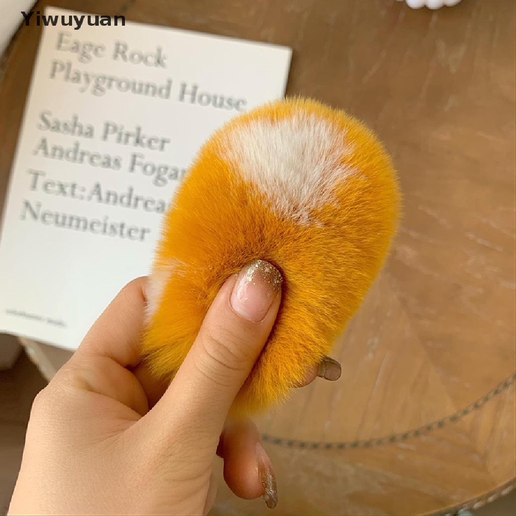 < Yiwuyuan > Kẹp Tóc Đính Lông Siêu Dễ Thương Thời Trang Thu Đông Hàn Quốc