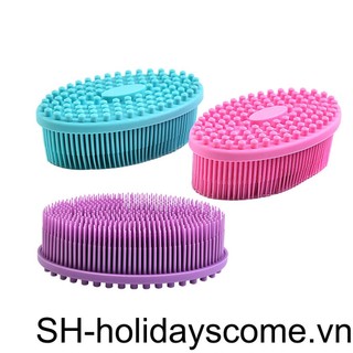 Bàn chải silicone mềm tẩy tế bào chết chăm sóc da khi tắm