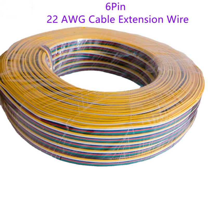 Dây Cáp Nối Dài 30M / 50M / 2pin 3pin 4pin 5Pin 6pin 22AWG Cho Dây Đèn Led RGB / RGBW CCT WS2811 / 2812 50M