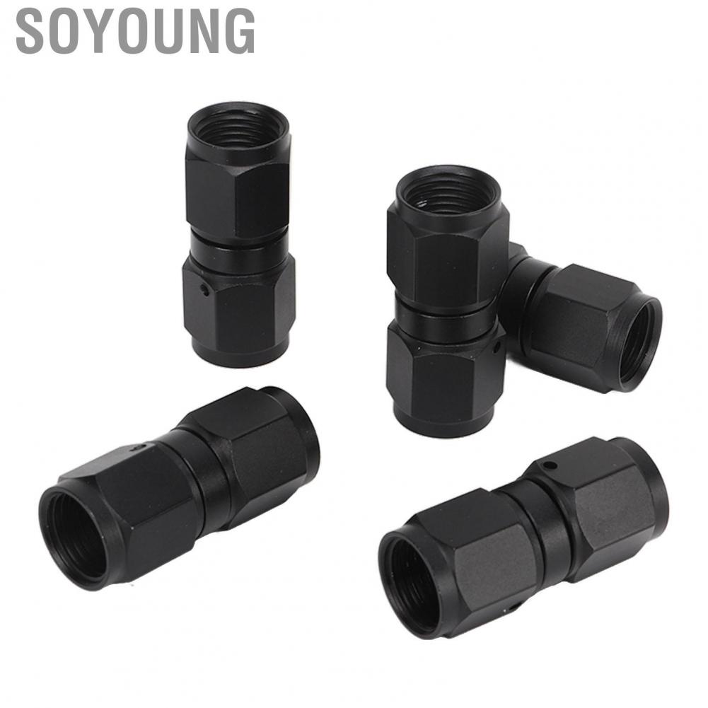 Soyoung Fuel Fitting Adapter  High Strength 5PCS Anti Rust Straight Swivel Coupler Stable Performance for Line