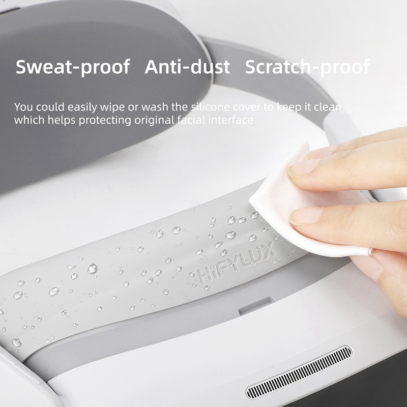 Vỏ Silicone Chống Sốc Bảo Vệ Cho Kính Thực Tế Ảo VR 4 Màu Xám