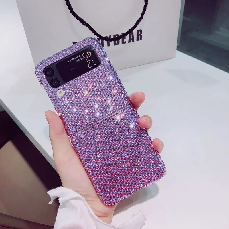 Ốp Điện Thoại Nắp Gập Đính Đá Lấp Lánh Thời Trang Dành Cho Samsung Galaxy Z Flip 4 / Samsung Galaxy Z Flip 3