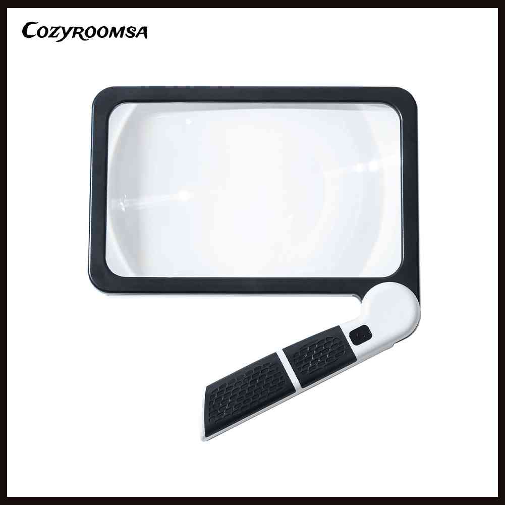 Kính Lúp Đọc Sách Phóng To 5x 48 LED