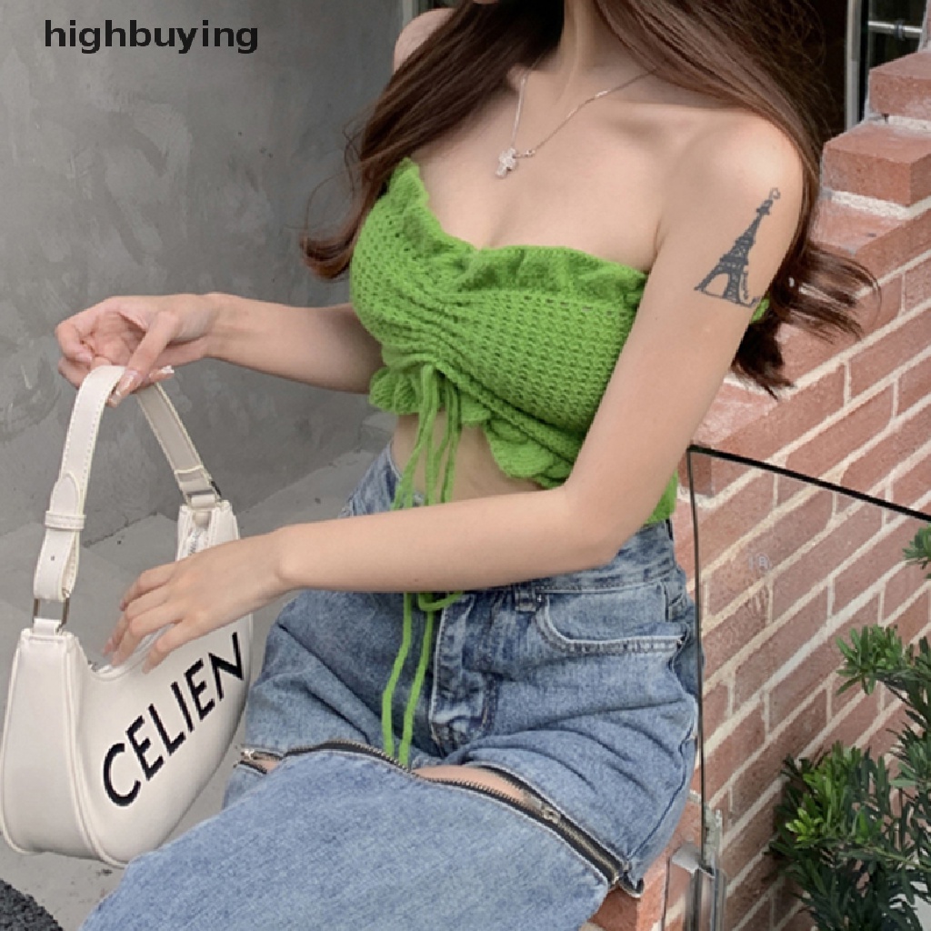 Áo Lửng Không Dây Co Giãn Quyến Rũ Cho Nữ