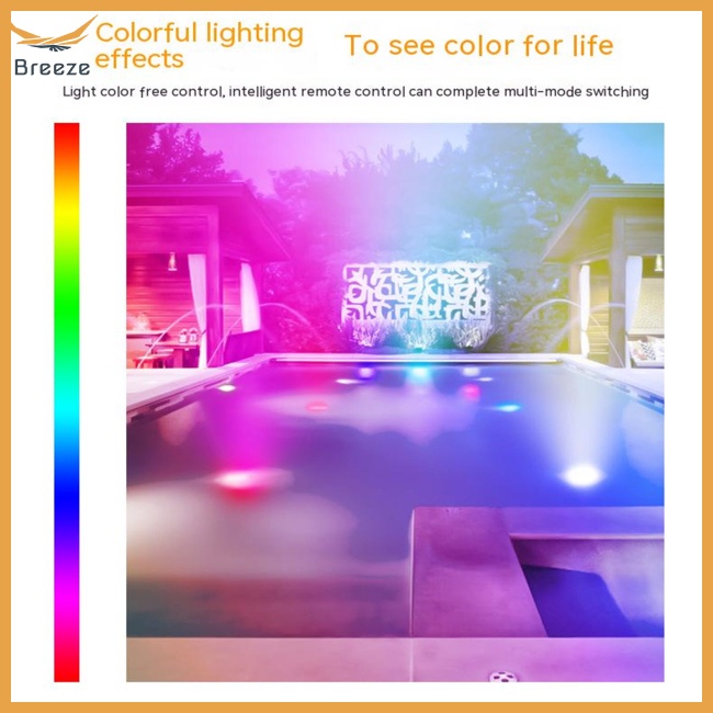 Đèn Led Chìm 5v Rgb Điều Khiển Từ Xa Nhiều Màu Sắc Dành Cho Bể Bơi