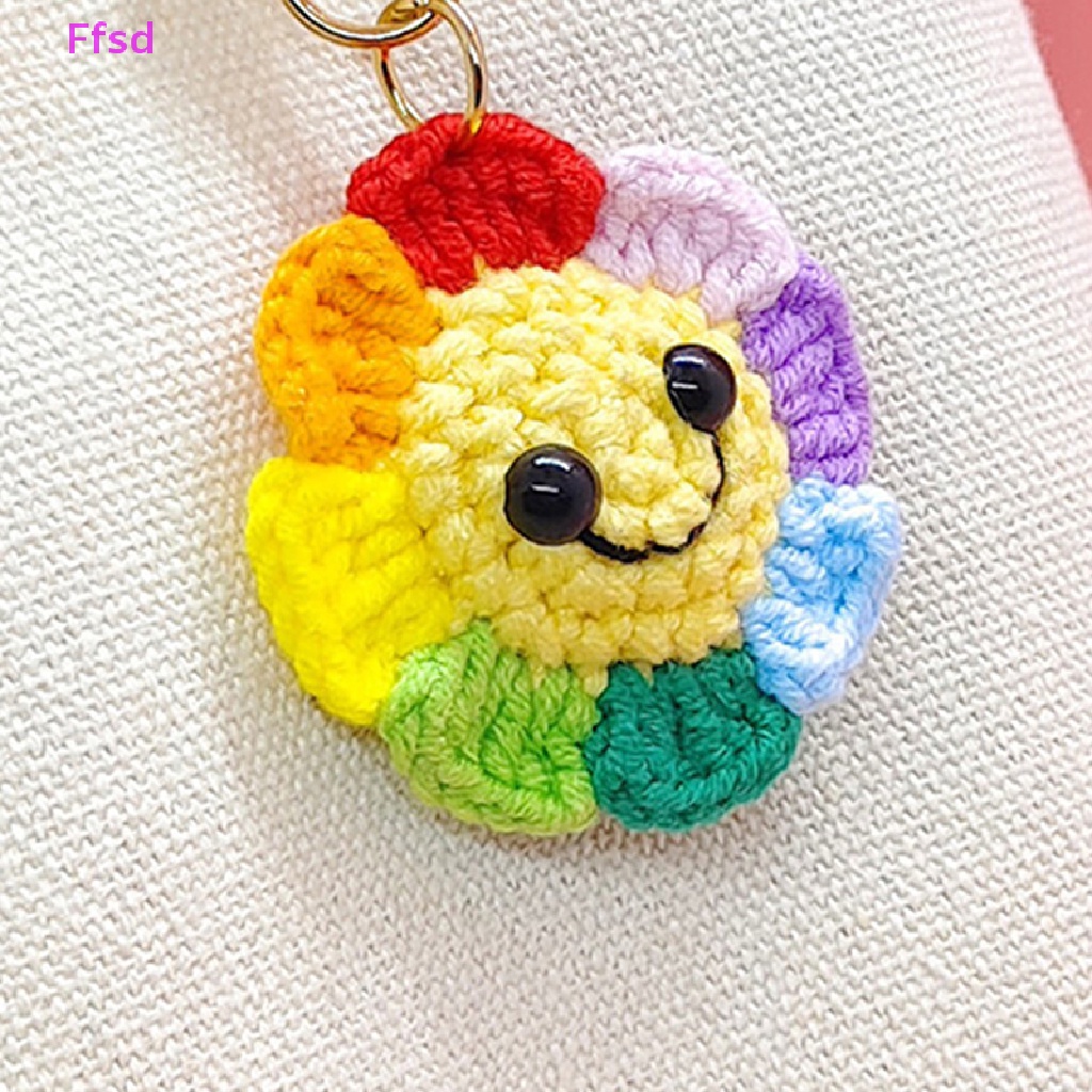 {Ffsd} Móc Chìa Khóa Xe Hơi / Túi Xách Đan Len Hình Hoa Hướng Dương Cho Nam Và Nữ Bán Chạy