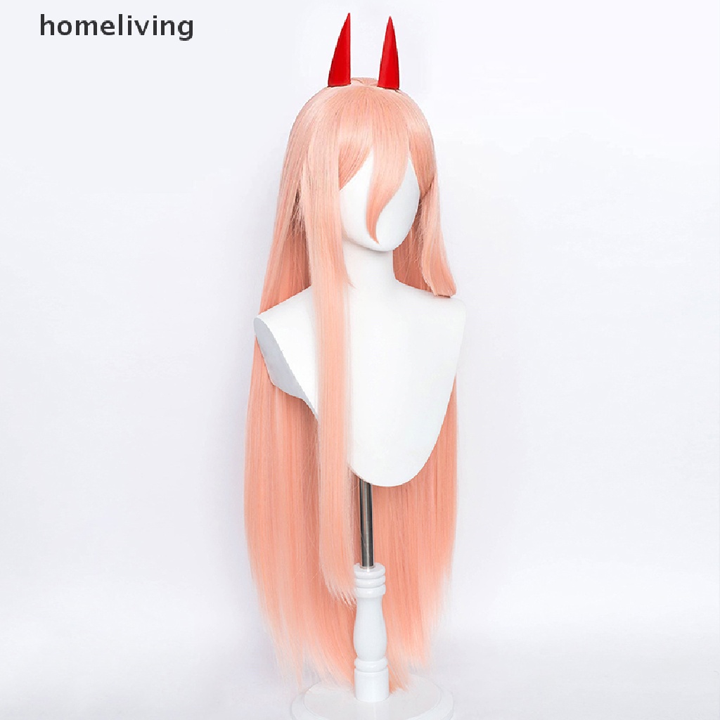 Bộ Tóc Giả Dài Màu Cam Hồng Bằng Sợi Tổng Hợp Chịu Nhiệt Hóa Trang Nhân Vật Anime Makima Power