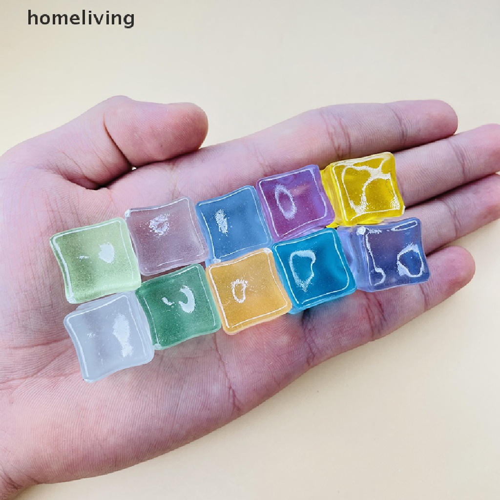 Set 4 Mô Hình Đá Viên Mini Bằng Nhựa Phát Quang Độc Đáo Dùng Trang Trí DIY