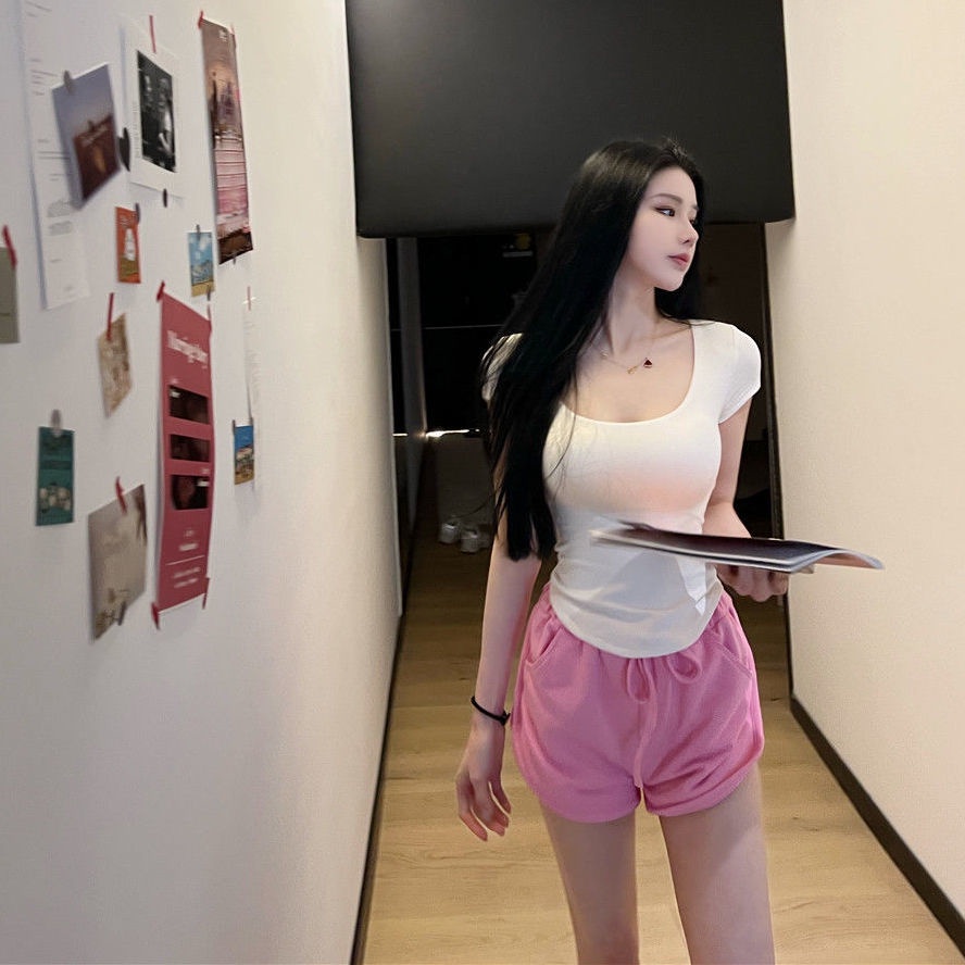 Jiashucheng Quần Short Thể Thao Dáng Rộng Thoải Mái Thời Trang Mùa Hè Cho Nữ