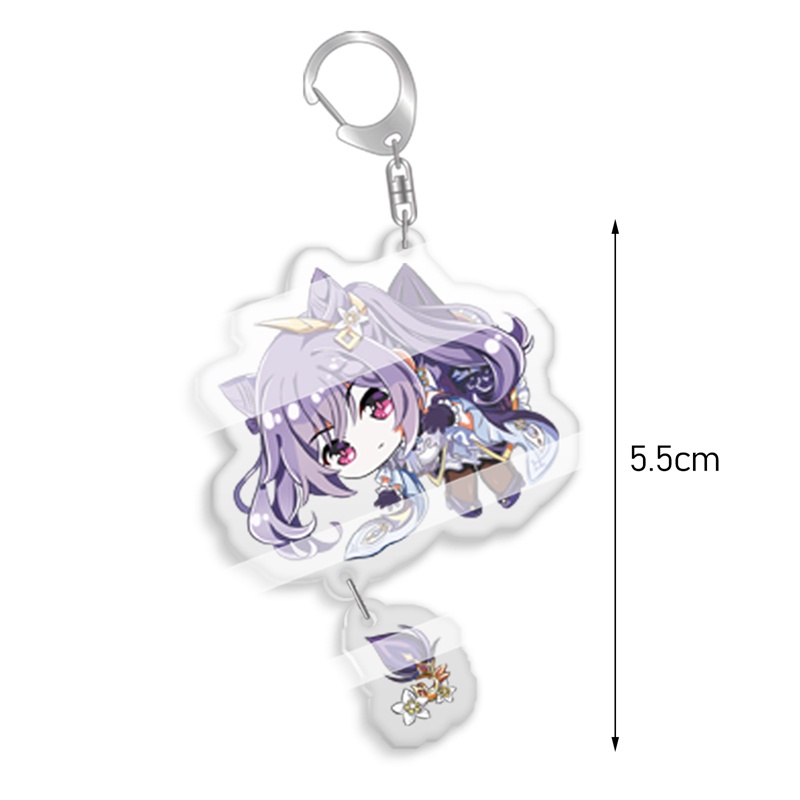 Móc Khóa Hình Nhân Vật Game Genshin Va Chạm Bằng Acrylic Dễ Thương