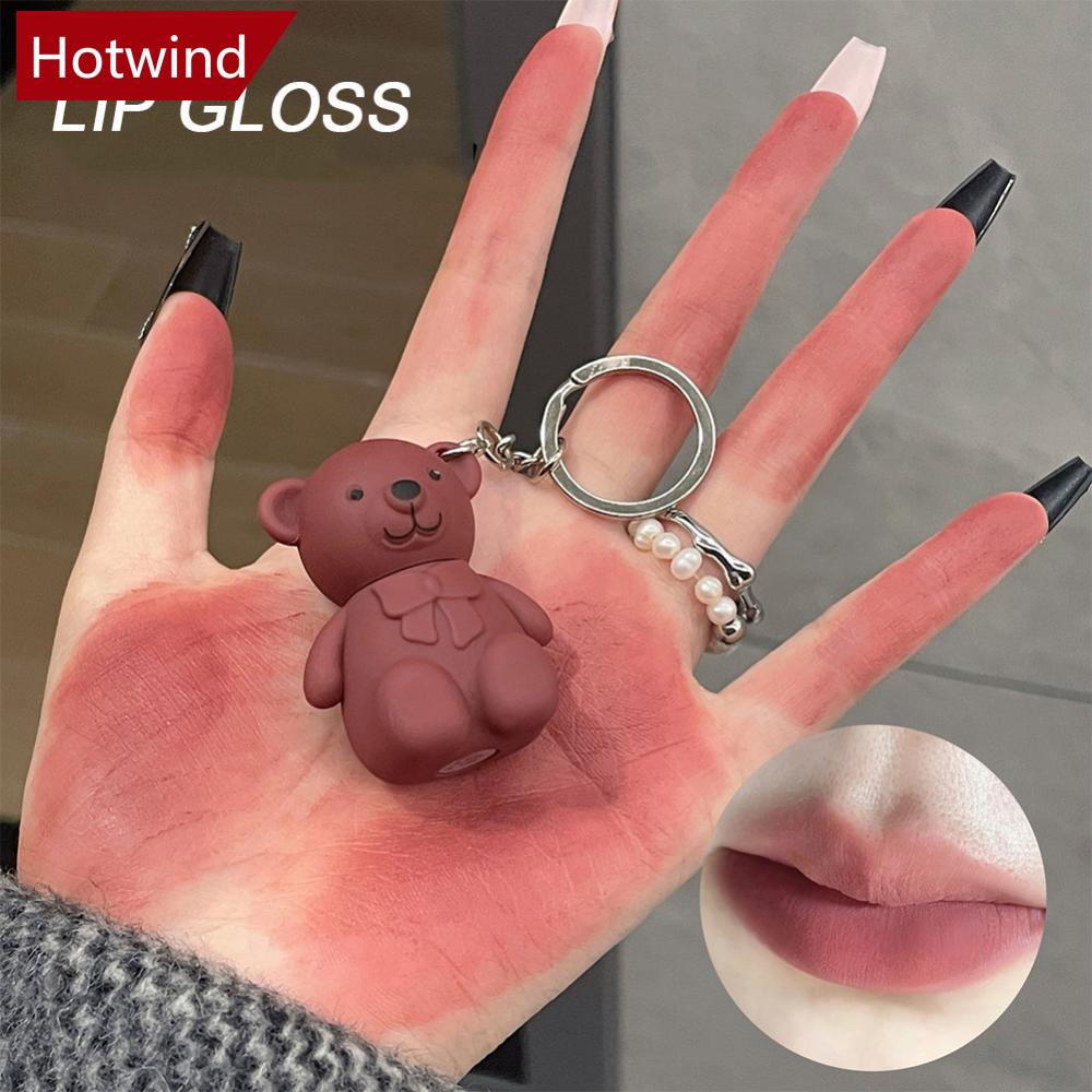 Son Môi DGA1 Cho Màu Nhung Lì Lâu Trôi Không Phai Trang Trí Móc Khóa Gấu Với 6 Kiểu Màu Tùy Chọn