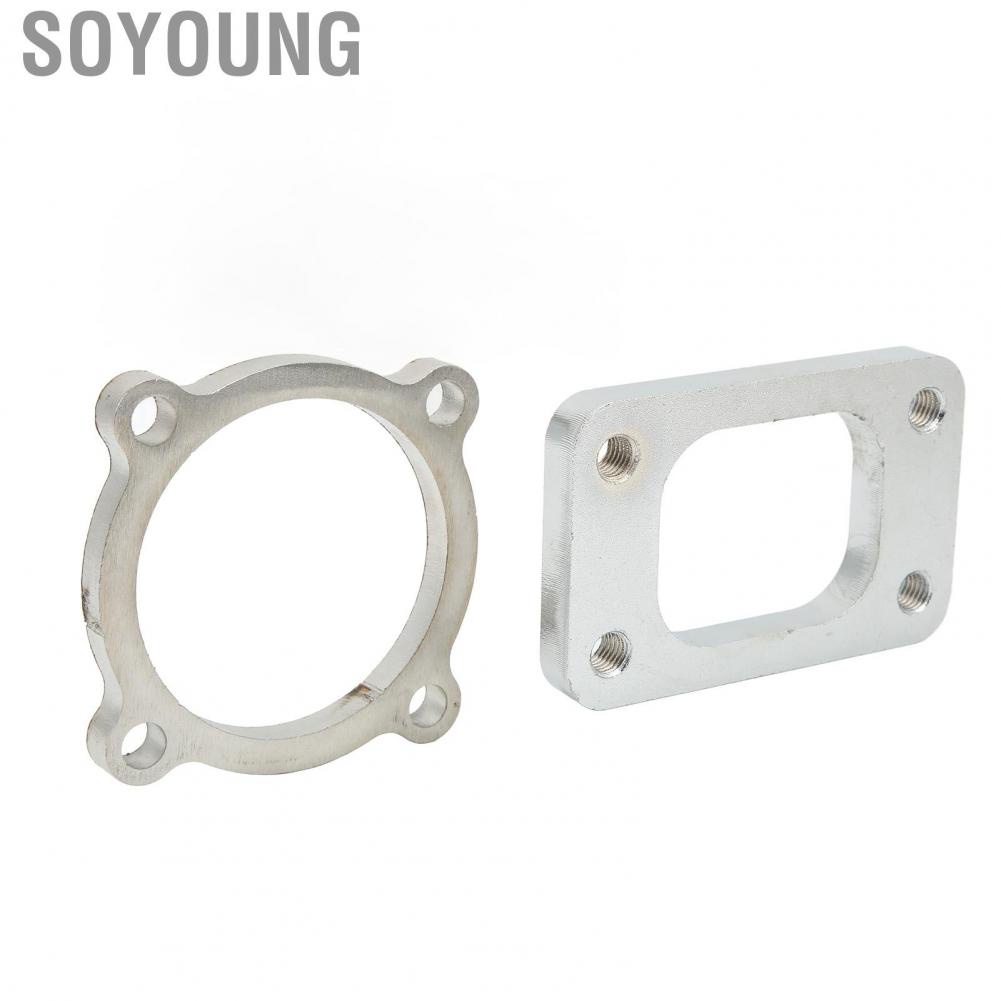 Soyoung Turbo Intake Flanges  High Hardness Strong Sealing Accuracy Downpipe Adapter Flange Temperature Resistant for Car