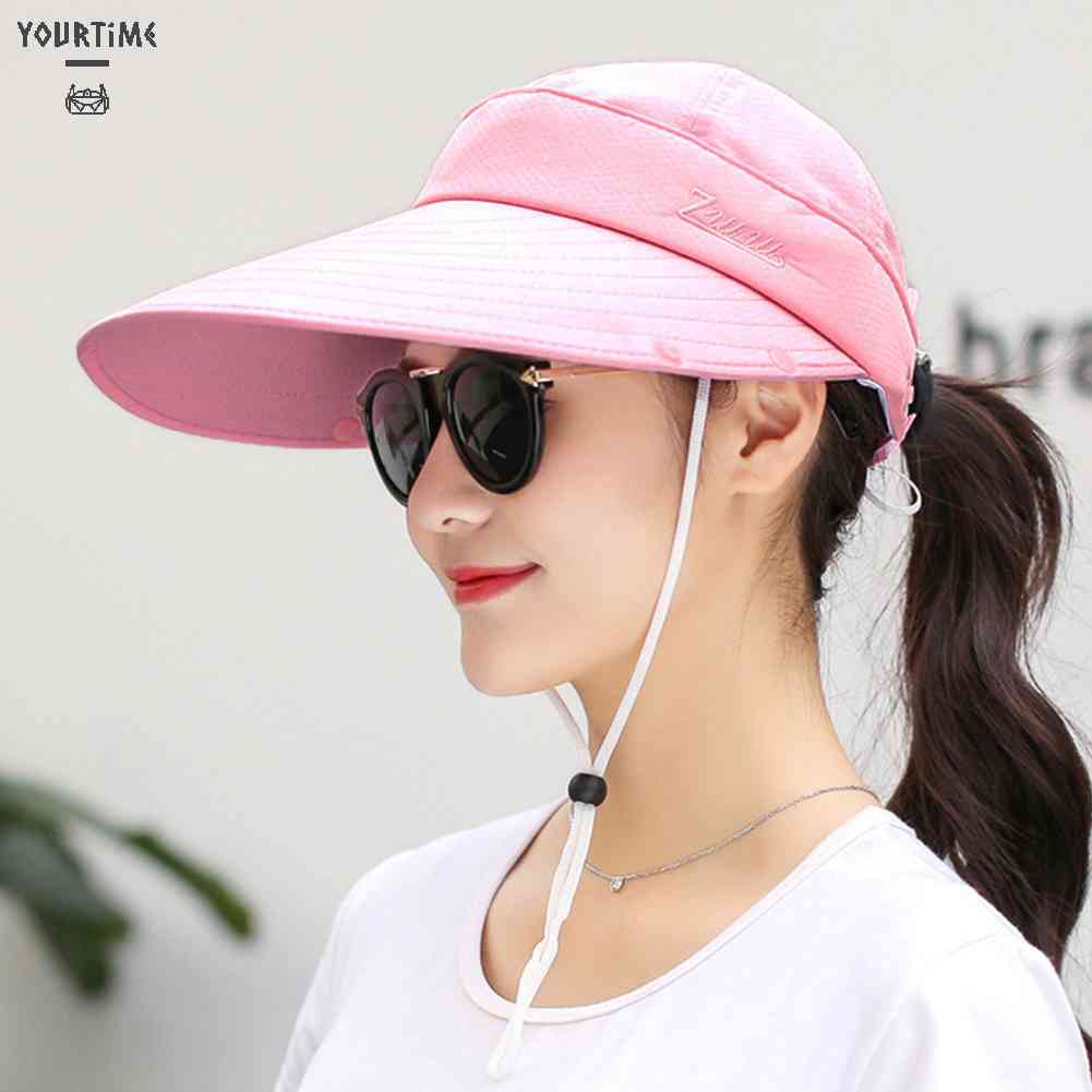 Mũ Rộng Vành Kèm Khẩu Trang Chống Tia UV Cao Cấp Thời Trang Mùa Hè Dành Cho Nữ