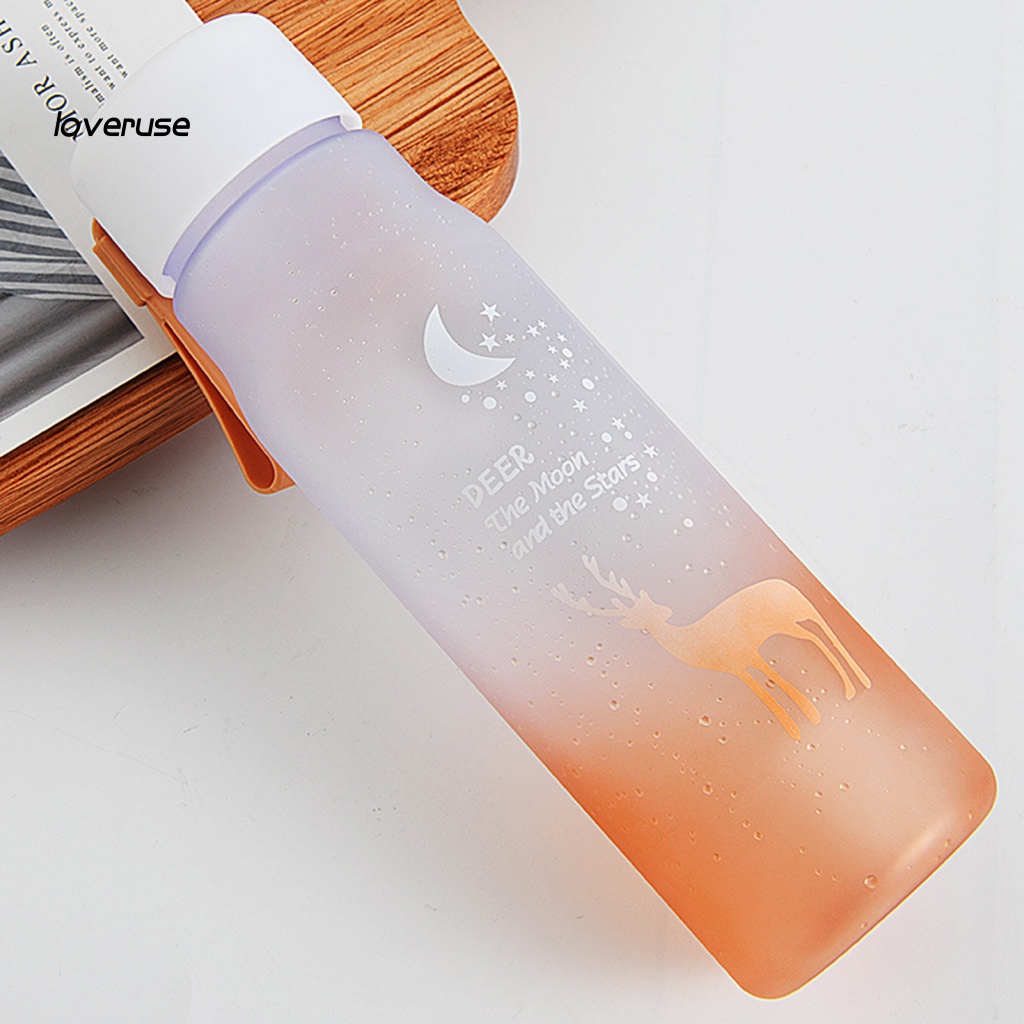 Bình Nước Thể Thao 600ml In Họa Tiết Hoạt Hình Dễ Thương Cho Bé