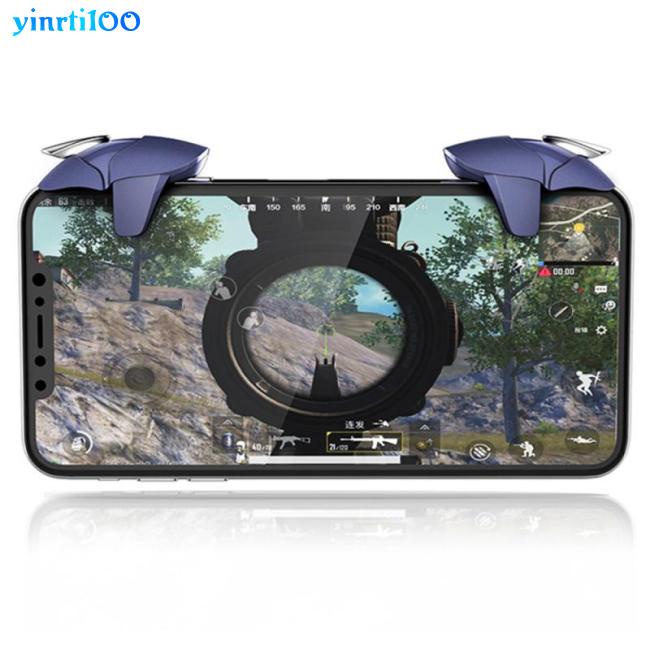 Set 2 Kẹp Hỗ Trợ Điều Khiển Chơi Game Bắn Súng L1 R1 Bằng Kim Loại Gắn Điện Thoại Di Động