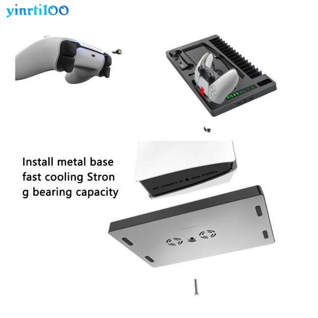 Đế Tản Nhiệt Yinrti Kèm Đĩa Sạc Đa Năng Thông Dụng Cho Tay Cầm Chơi Game Ps5