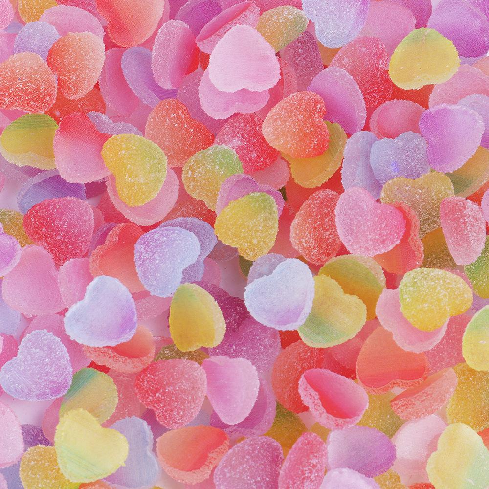 Set 50 Phụ Kiện Trang Trí Thủ Công Hình Gấu / Ngôi Sao / Trái Tim Màu Sắc Gradient