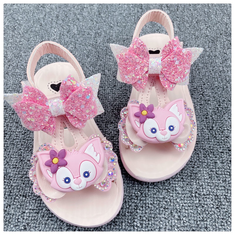 Giày Sandal Công Chúa Đính Kim Sa Lấp Lánh Kiểu Hàn Quốc Dễ Thương Cho Bé Gái