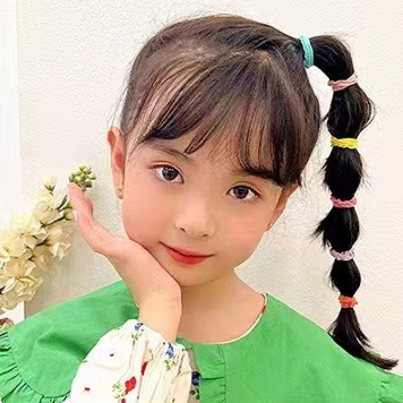 [Đặc trưng] Set 50 Dây Buộc Tóc Cao Su Nylon Co Giãn Nhiều Màu Sắc Thời Trang Dành Cho Nữ