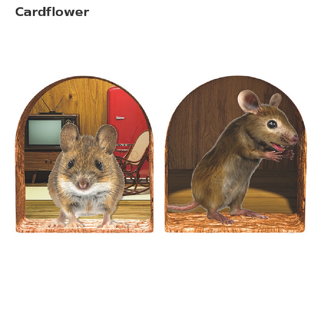 < Cardflower > Miếng Dán Tường Hình Chú Chuột Nhỏ Dễ Thương Sáng Tạo Thực Tế