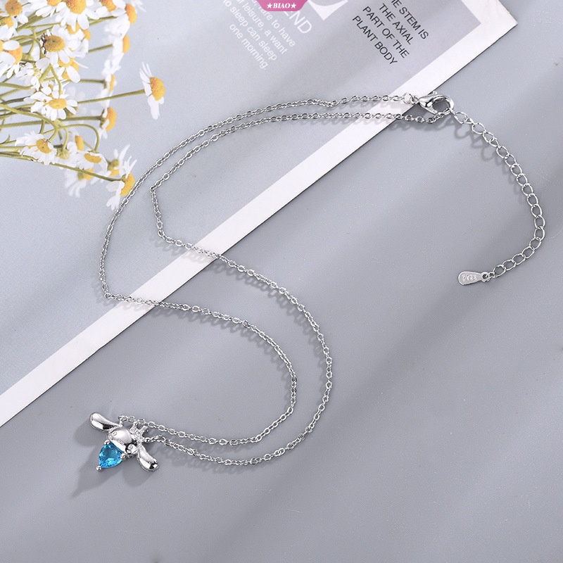 Vòng cổ Mặt Hình Cinnamoroll Aquamarine Trái Tim Thông Minh Ngọt Ngào Thời Trang Cho Nữ