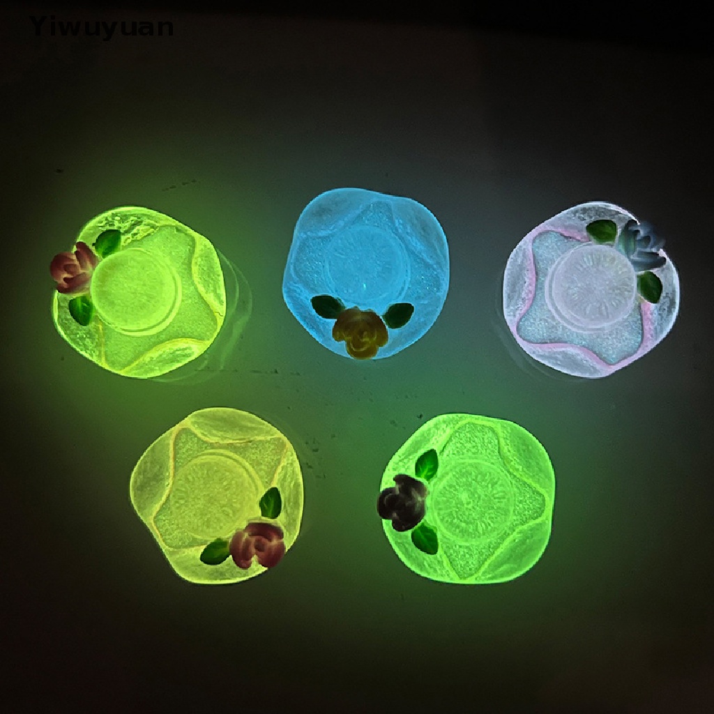 < Yiwuyuan > Bộ 5 Nắp Nhựa Phát Quang Làm Đồ Trang Sức Nghệ Thuật Crafg