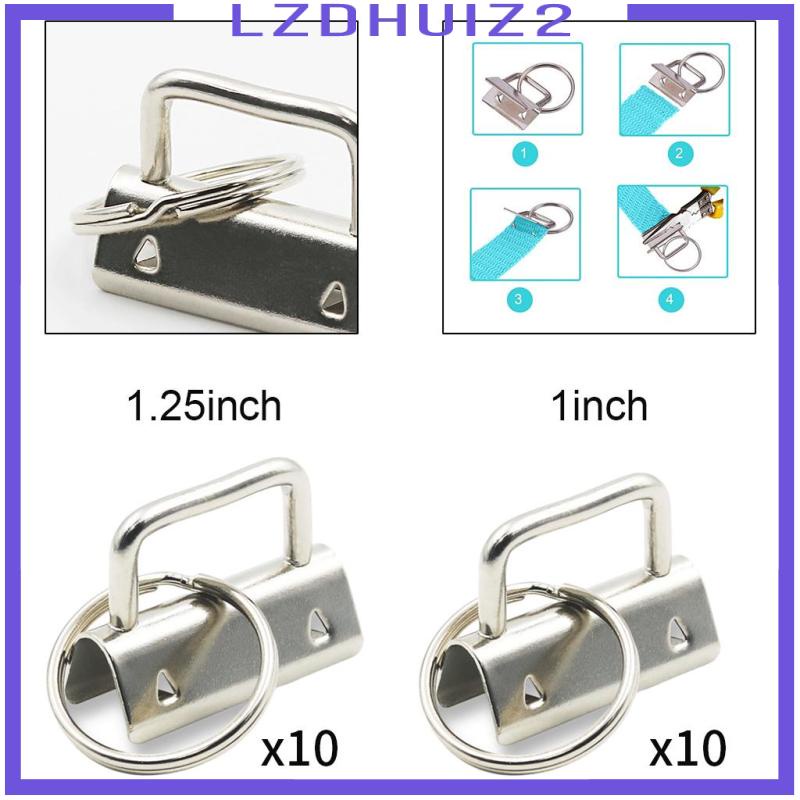 Bộ 10 Móc Khóa Bằng Kim Loại Có Móc Khóa Tiện Dụng