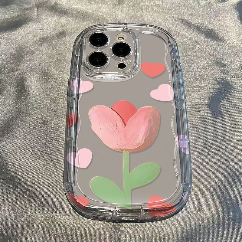 ✅Ốp Điện Thoại Mềm Trong Suốt Chống Sốc In Họa Tiết Hoa Tulip Cho Iphone xr / 1113Promax 14 128p7xs / / F7ZA