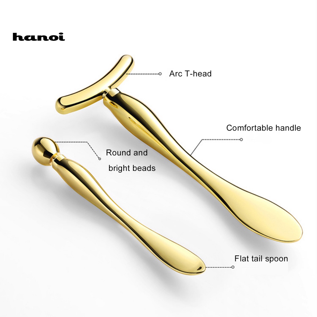 Bộ 2 Dụng Cụ Mát Xa Mắt Loại Bỏ Bọng Mắt Hình Chữ U Bằng Hợp Kim Kẽm