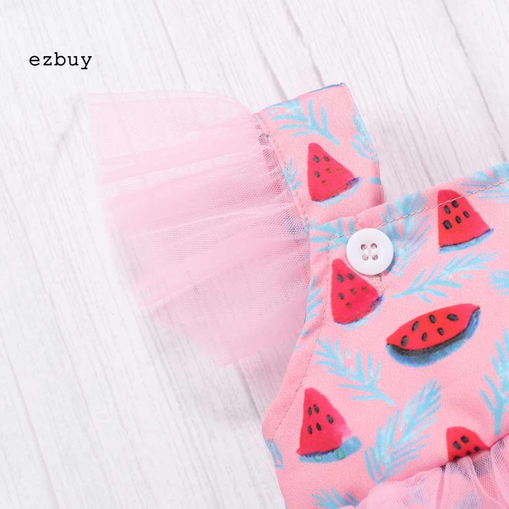 Bộ 2 Món Áo Liền Quần + Băng Đô Xinh Xắn Dễ Thương Cho Bé Gái