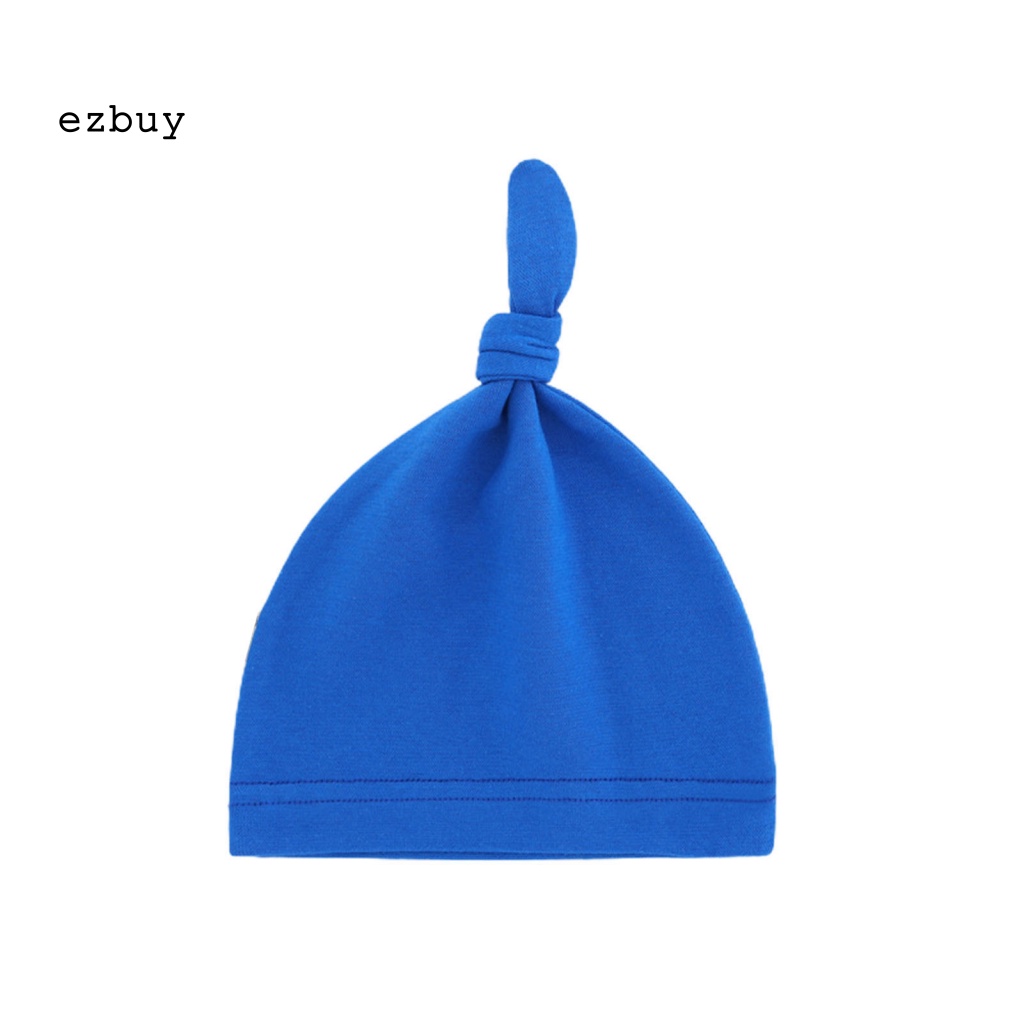 Mũ Beanie Cotton Thắt Nút Màu Trơn Tùy Chỉnh Thời Trang Mùa Xuân Cho Bé Sơ Sinh