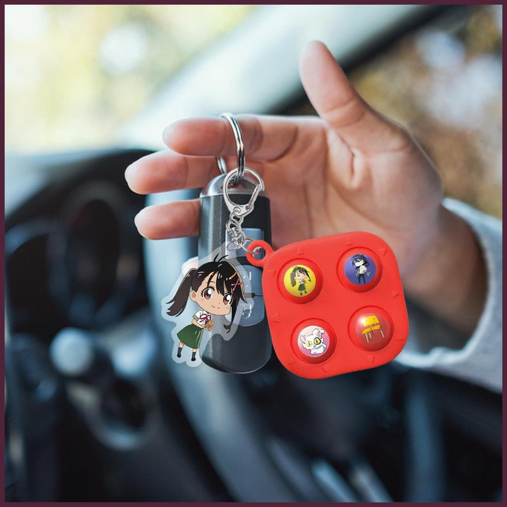 Móc Khóa Có Dây Treo Hình Mèo Munakata Sota Dễ Thương Giảm Căng Thẳng