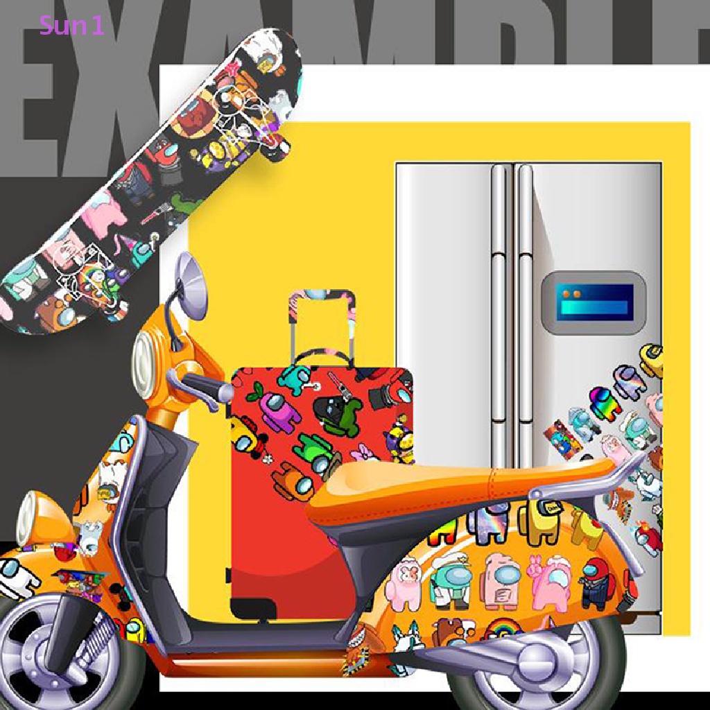 Set 50 Miếng Dán Graffiti Chống Nước Trang Trí Xe Hơi / Ván Trượt / Laptop / Hành Lý