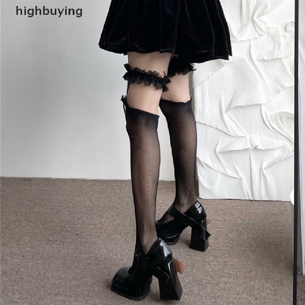 Hbvn Belle Quần Tất Lưới Siêu Co Giãn Chống Chảy Xệ Phong Cách Punk Gợi Cảm Đi Hộp Đêm Cho Nữ