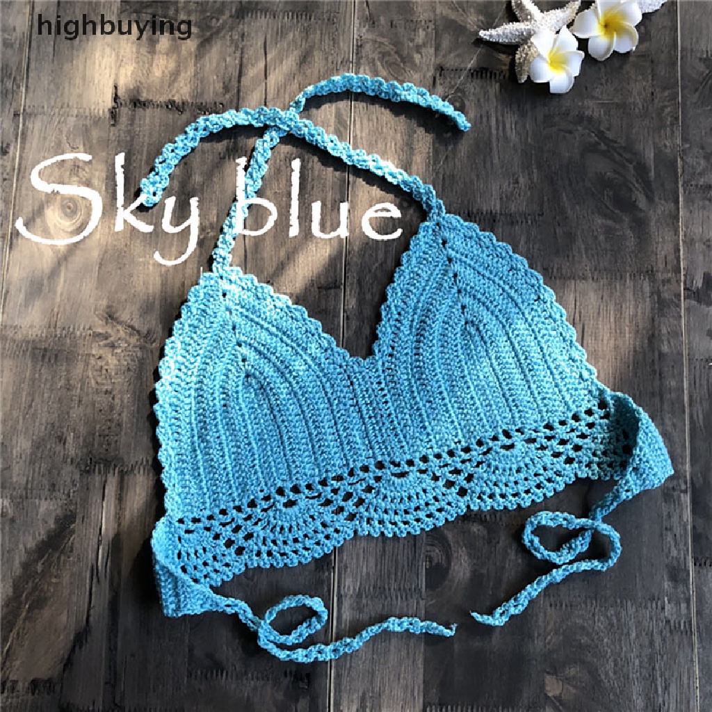 Áo Lót Croptop Dệt Kim Phong Cách Boho Quyến Rũ Cho Nữ