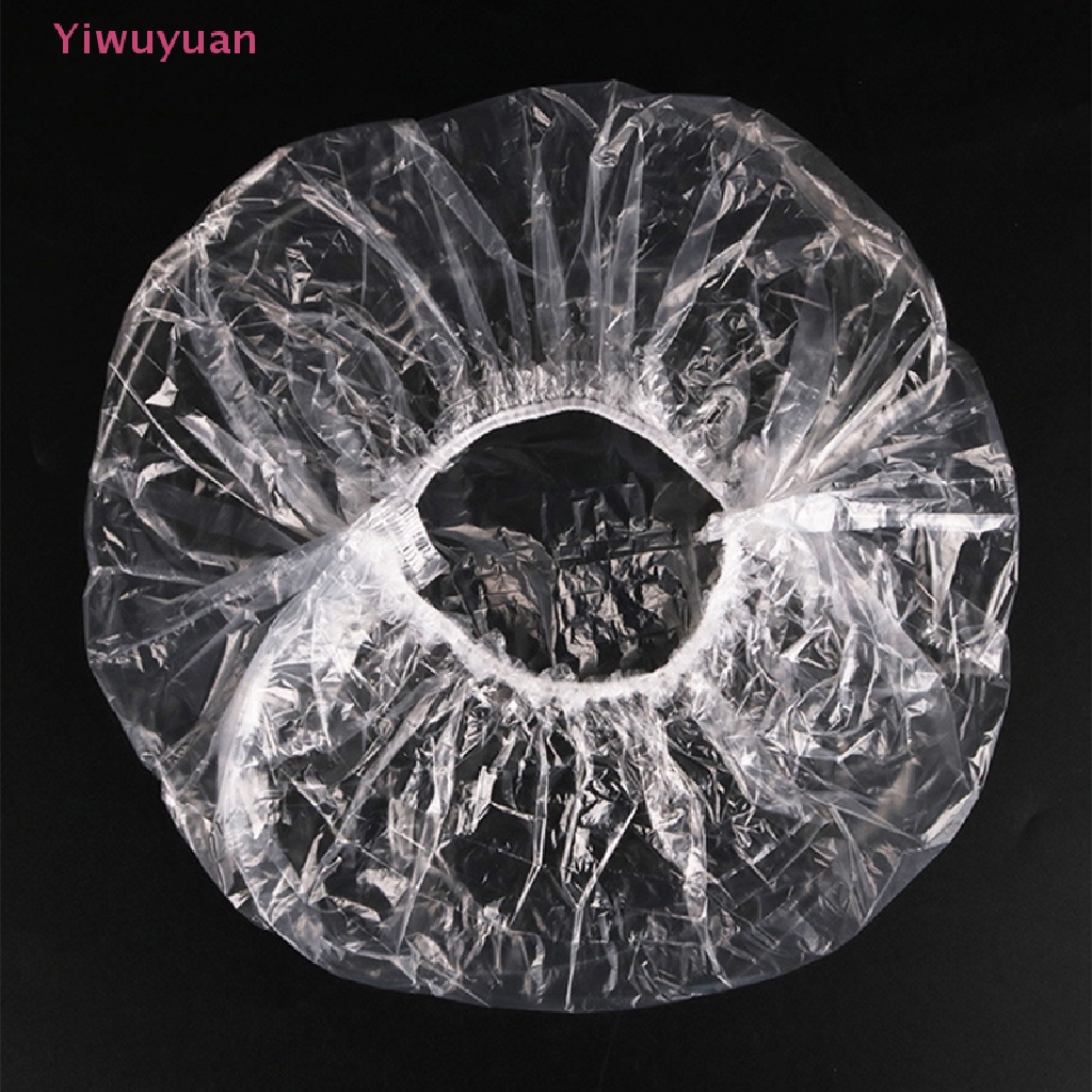 Set 100 Mũ Tắm Trùm Đầu Co Giãn Trong Suốt Dùng Một Lần